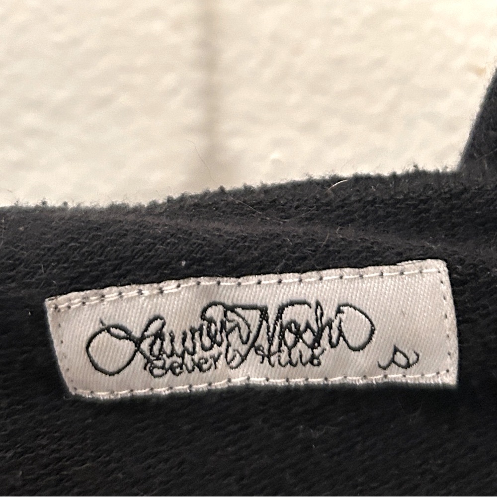 LAUREN MOSHI RARE Dripping X Black & White Zip Hoodie Stripes & X Detail Punk - Picture 8 of 10